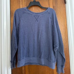 Super cute waffle-knit crewneck